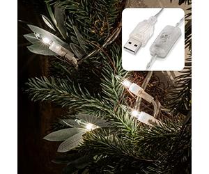 Hellum chiaroum 523126 Mini-Lichterkette Innen piú di USB Anzahl Lampada 20 LED Warm- Bianco Beleuchtete L