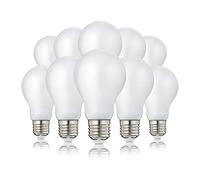 Hellum Lampadina Filamento LED, 10 pezzi, 4,5W equivalenti a 40W, con attacco E27, 470 lumen, Luce bianca calda 2700K, Forma a Lampadina A60, con filamento in vetro opaco, senza sfarfallio 206203