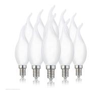 Hellum lampadine LED E14 a candela a vento, Set da 10, vetro opaco, Lampadina LE