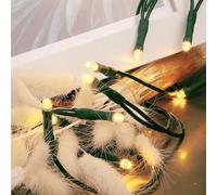 Hellum LED mini luci da fata per interni, 100 mini luci LED, lunghezza illuminata 1485cm, con spina, cavo verde, bianco caldo per interni, albero di Natale 577600