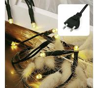 Hellum luci fiabesche 100 LED, lunghezza 14,85 m, luci fiabesche per interni, classico bianco caldo, <59lm, verde con spina, per albero di Natale 579345