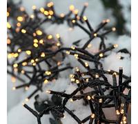 Hellum Luci fiabesche esterno 800 LED bianco caldo, luci fiabesche LED, da interno, lunghe 15,98m < 59 lumen, colore cavo nero 151893