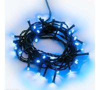 Hellum Luci LED da esterno con timer I 3,9m 40 LED blu I luci da fata alimentate con spina I per albero di Natale, cavo in verde <59 lm 577310