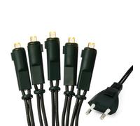 Hellum luci LED per interni, luci da fata a corrente 220V bianco caldo, 20 LED, lunghezza illuminata 2,85 m, cavo verde decorazione soggiorno albero di Natale IP20 spina per interni 150285