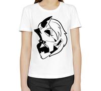 Helluva Boss Loona Phone - Maglietta classica da donna, girocollo e maniche corte, bianco, M
