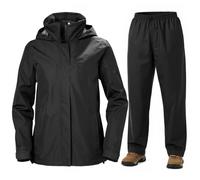 Helly Hansen Aden/HH Rain, completo antipioggia, donna, nero