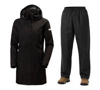 Helly Hansen Aden Long/HH Rain, completo antipioggia, donna, nero