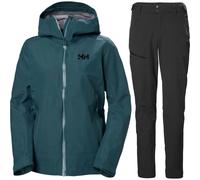 Helly Hansen Blaze set da pioggia, donna, verde scuro