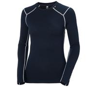 Maglietta sportiva da donna Helly Hansen W Lifa Merino Midweight Crew Taglia: L / Colore: blu scuro
