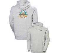 Helly-Hansen - Felpa in cotone bi-elasticizzato - Core Graphic Hoodie Grey Melange per Uomo in Cotone - Taglia L - Grigio