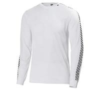Helly Hansen Uomo Maglia Termica HH Lifa Stripe Crew, M, Bianco