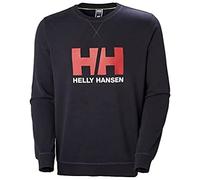 Felpa Helly Hansen Logo Crew blu scuro rosso - S