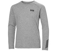 Helly Hansen Jr Loen Tech LS Top Camicia, Grigio Melange, 14 Anni Unisex-Bambini e Ragazzi