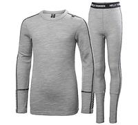 Helly Hansen Junior Unisexe Jr Lifa Merino Poids Moyen Set, Gris chiné 2.0, 12
