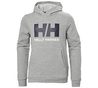 Helly Hansen Junior Unisexe Sweat à capuche Jr HH Logo 2.0, Gris Mélange, 12