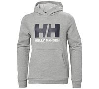 Helly Hansen Junior Unisexe Sweat à capuche Jr HH Logo 2.0, Gris Mélange, 14