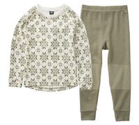 HELLY HANSEN K Hh Graphic Lifa Merino Set - Bambino - Beige / Verde - Taglia 6 anni- modello 2025