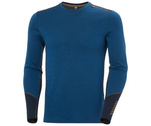 Helly Hansen Lifa Merino Maglia girocollo di peso medio, uomo, blu M(50) Dark Blue
