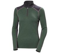 Helly-Hansen LIFA Merino Midweight 1/2 Zip - Maglia intima da donna, calda, traspirante, traspirante, traspirante, abbigliamento sportivo per attività all'aria aperta, 390, verde giungla - S