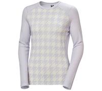 Helly Hansen Lifa Merino Midweight Graphic Crew, completo, donna, lilla chiaro 38(M) Light Purple Houndstooth AOP