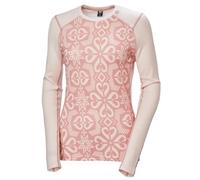 Helly Hansen Lifa Merino Midweight Graphic Crew, completo, donna, rosa 38(M) Pink Tint Nordic Rose AOP