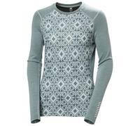 Helly Hansen Lifa Merino Midweight Graphic Crew, donna, cactus 40(L) Cactus Star Pixel AOP