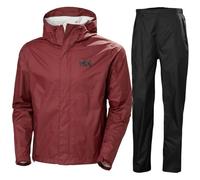 Helly Hansen Loke 2.0/Loke set antipioggia, uomo, nero/rosso scuro