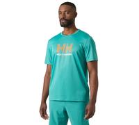 Helly Hansen HH Tech Graphic T-Shirt 2.0, uomo, turchese L(52) Dark Mint