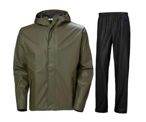 Helly Hansen Moss, completo antipioggia, uomo, verde scuro/nero
