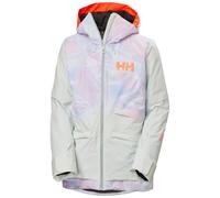 Helly Hansen Powchaser 2.0, giacca da sci, donna, verde chiaro/lilla chiaro 34(XS) Reflections AOP