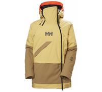 Helly Hansen Powchaser Asymmetric, giacca da sci, donna, marrone chiaro/giallo 42(XL) Sand