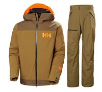 Helly Hansen Powdreamer 2.0/Sogn Cargo, completo sci, uomo, marrone
