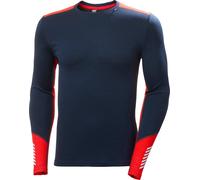 Helly-Hansen - Primo strato termico da uomo in lana merino - Lifa Merino Midweight Crew Navy in Pelle - Taglia S - Blu navy