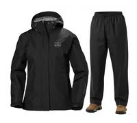 Helly Hansen Seven J/HH Rain, completo antipioggia, donna, nero