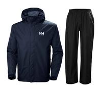 Helly Hansen Seven J/HH Rain, completo antipioggia, uomo, blu scuro/nero