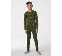 Helly Hansen Unisex Bambini Junior Graphic Lifa Merino Set, Verde scuro, 16