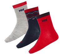 Helly Hansen Unisex Bambini Kids Wool Sock 3Pk, Grigio, 26-28