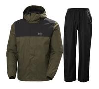Helly Hansen Vancouver/HH Rain, completo antipioggia, uomo, verde/nero