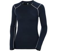 Maglietta sportiva da donna Helly Hansen W Lifa Merino Midweight Crew Taglia: M / Colore: blu scuro
