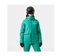 Helly Hansen W Powderqueen 3.0 Jacket Signal Green Denim L