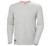 Helly-Hansen Workwear Kensington - Camicia leggera a maniche lunghe da uomo, realizzata in maglia leggera a costine, 92% misto cotone, 932 Grigio Melange, S