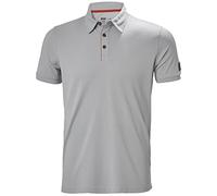 Helly-Hansen Workwear Kensington Tech Polo da uomo - Pullover leggero e traspirante a maniche corte per un'elevata mobilità, 931 Grigio medio, L