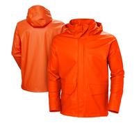 Helly Hansen Workwear Men's Gale Rain Jacket, Dark Orange, 2XL | Cappuccio regolabile e polsini in neoprene, giacca antipioggia ripiegabile per autunno, giacca da pesca