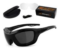 Helly®, n. 1 Bikereyes®, occhiali da moto, multifunzione, anti-appannamento, antivento, vetro di sicurezza HLT® secondo DIN EN 166 (fumé e trasparente [bandit 2])