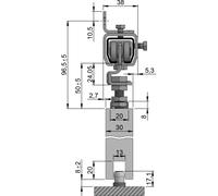 HELM Parete di montaggio per cancello scorrevole