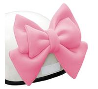 Helmet Bow, Sports Helmet Ribbon, Removable Adhesive Safety Hat Decor, Motorcycle Bow Decoration for Helmets, Fun Stylish Accessory Women Girls Commuting Riding Skiing Cycling