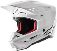 HELMET CASCO MX Moto Cross ENDURO ALPINESTARS S-M5 Supertech M5 Solid MX BIANCO