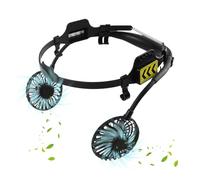 Helmet Fan, External 3 Speed Headgear Blower, ABS Material Cooling Gadget with Night Light & Weather-Resistant, Hard Hat Cooler for, Agricultural, Cycling, Outdoor, Camping, Industrial, Farmers