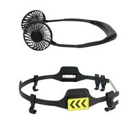Helmet Fan, External Cooling Fan, 3 Speed Night Light Cooler, Yellow, Compact Rechargeable Air Circulation Device, for Hard Hats, Industrial Work, Camping, Biking, Outdoor Use
