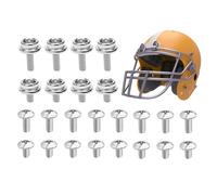 Helmet Fastener Assembly - Oxidization Avoiding Screws, Non-Rust Metal Collection, Secured Headgear Fixing, Football Headgear Maintenance, Youth Sports Accessories, 24 Piece Set